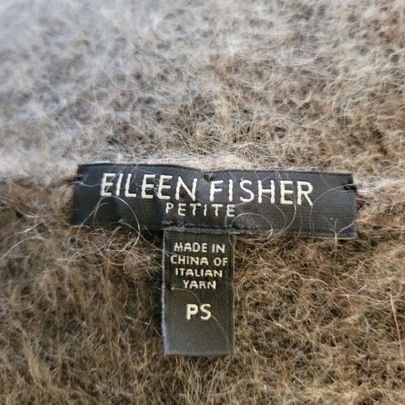 EILEEN FISHER MOHAIR TAN OPEN CARDIGAN PS - Picture 4 of 11